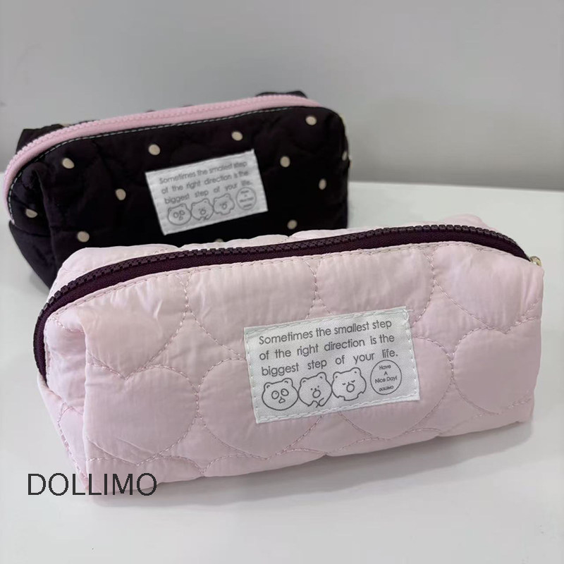Do家 小清新可露丽风撞色笔袋 简约ins风初高中生高颜值大容量文艺文具盒女生学生铅笔盒化妆包 可爱收纳笔袋