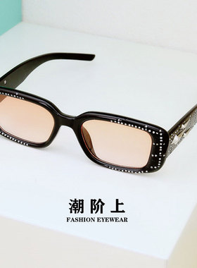 范丞丞同款椭圆形墨镜男女潮高级感长脸复古网红防紫外线太阳眼镜