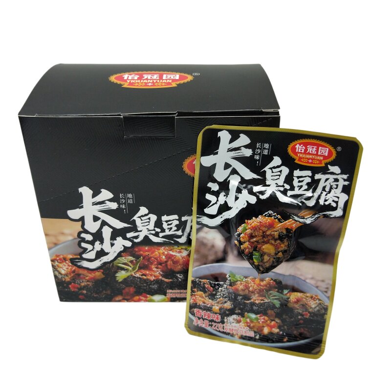 怡冠园长沙臭豆腐22克香辣味蒜香味盒装即食湖南特产休闲零食小吃