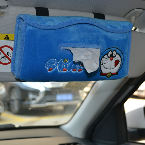 机器猫遮阳板纸巾盒套哆啦A梦汽车载创意卡通可爱车内饰品女神款