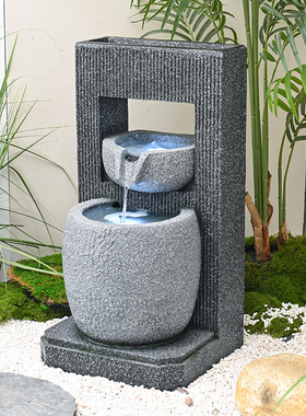 户外庭院流水景观摆件循环水阳台花园成品水景造景装饰喷泉水系