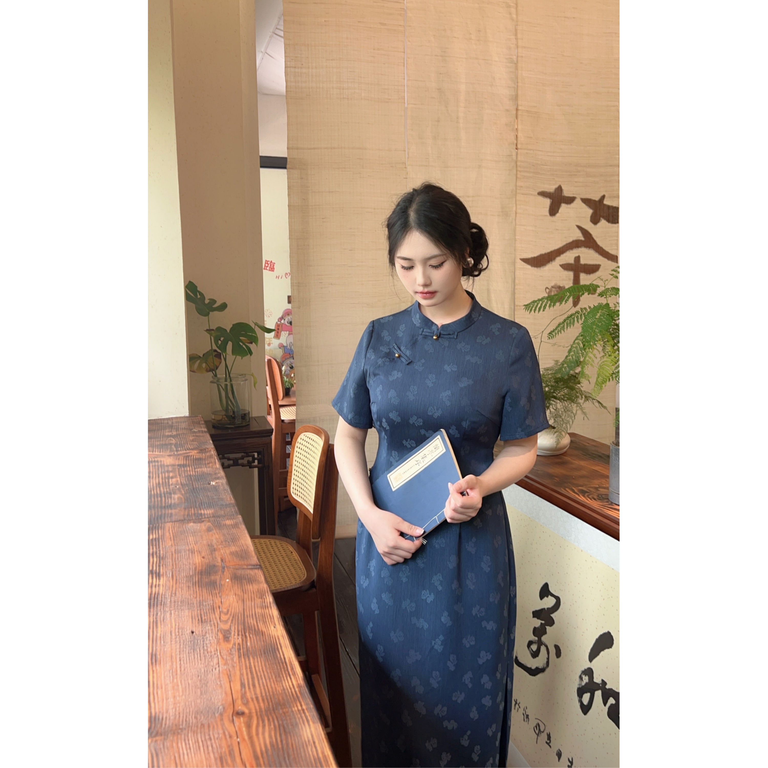 遇见大码民国书香气质旗袍夏