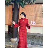 鱼尾裙 璎珞 红色喜庆显白大码 自制款 胖mm新中式 原创设计新中式