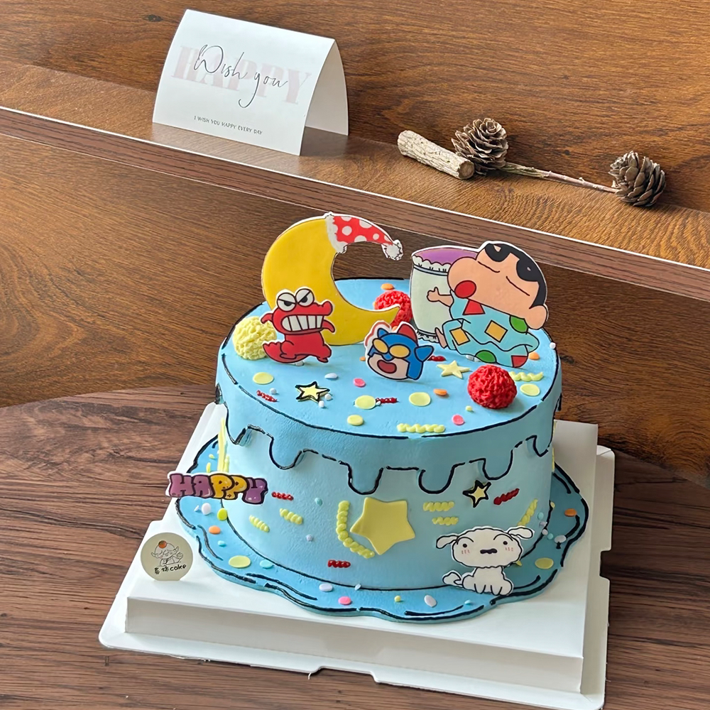 蜡笔小新生日蛋糕插牌