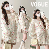 衬衫 大码 甜美减龄娃娃领波点宽松长袖 新款 200斤 孕妇上衣2026春季