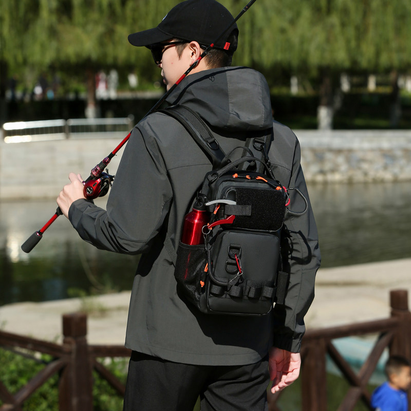 户外防水双肩包2025新款旅行小背包时尚男女运动多功能路亚钓鱼包