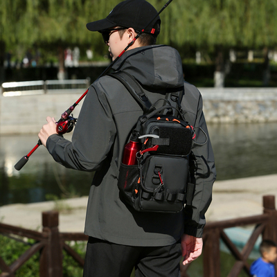 户外防水双肩包2025新款旅行小背包时尚男女运动多功能路亚钓鱼包