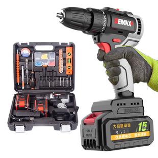 无刷家用手电钻充电式电动螺丝刀锂电手钻冲击钻电转打孔工具