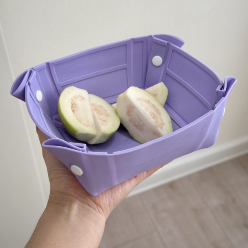 便携碗旅行户外可折叠碗多功能切洗砧板收纳篮便携食品级硅胶果盘