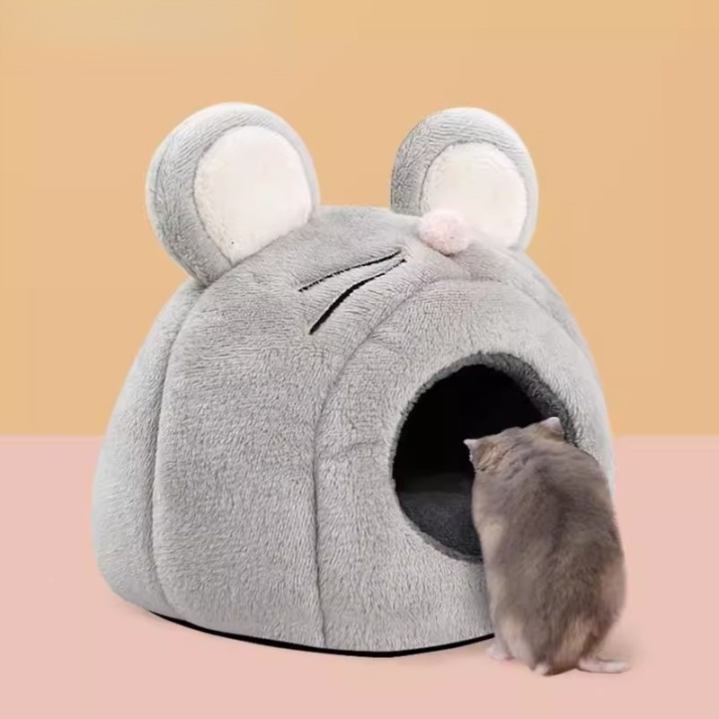 仓鼠过冬保暖棉窝躲避小屋冬天造景用品金丝熊荷兰猪花枝睡窝玩具