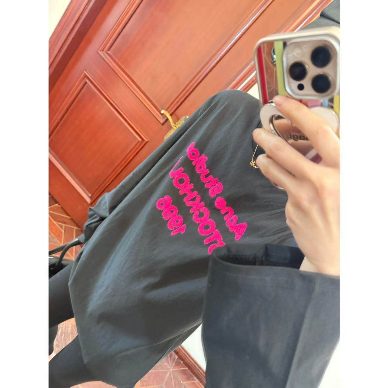 MCHIC | 超绝玫粉色AC26早春棉麻经典植绒字母宽松长袖T恤 男女款,女装/女士精品,T恤,淘宝优惠券,粉丝福利购,淘宝优惠卷