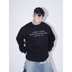 双11清仓  美式简约字母圆领秋季休闲气质舒适套头长袖卫衣