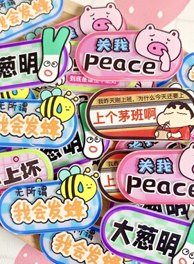 搞怪小字牌手工diy亚克力片片