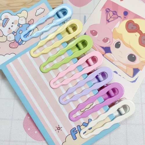 夏日糖果色学生波浪无痕发夹