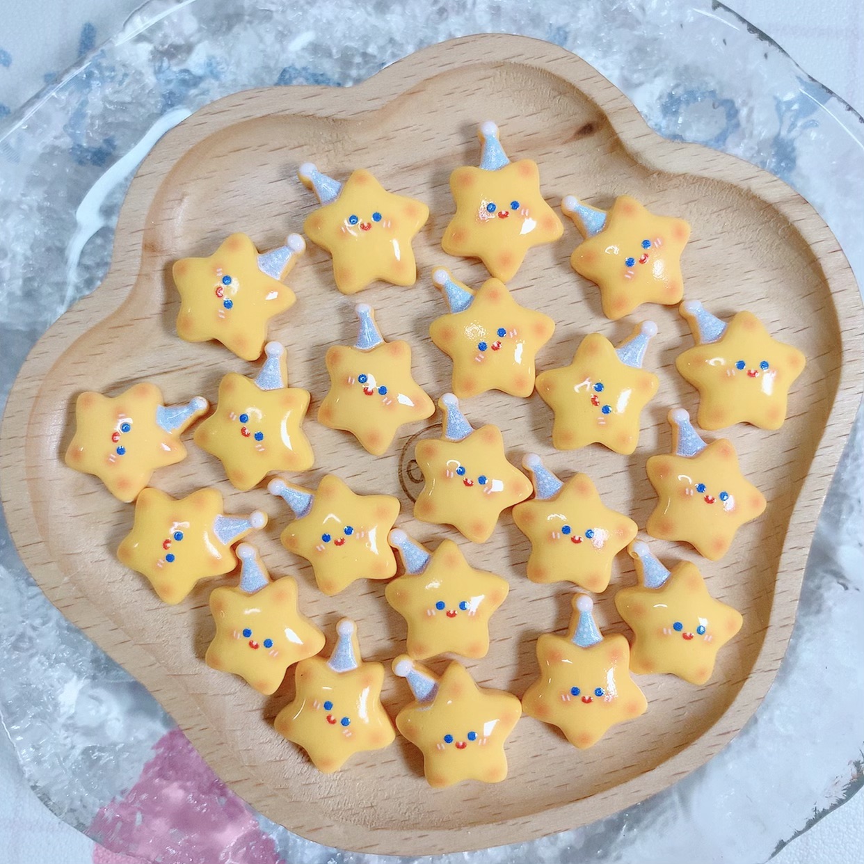 迷你帽子星星手工diy树脂配件