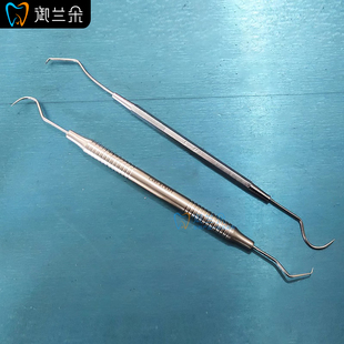 牙科材料不锈钢探针 镊子口镜齿科口腔检查工具内窥镜 牙签剔牙针