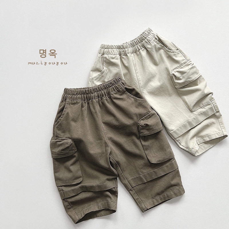 好有范儿童工装裤男女童韩版休闲个性潮酷长裤子中小童宝宝童装潮