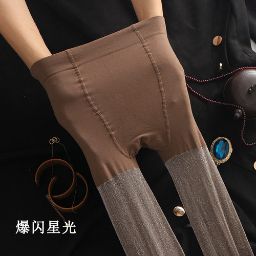 60D春秋中厚银丝连裤袜