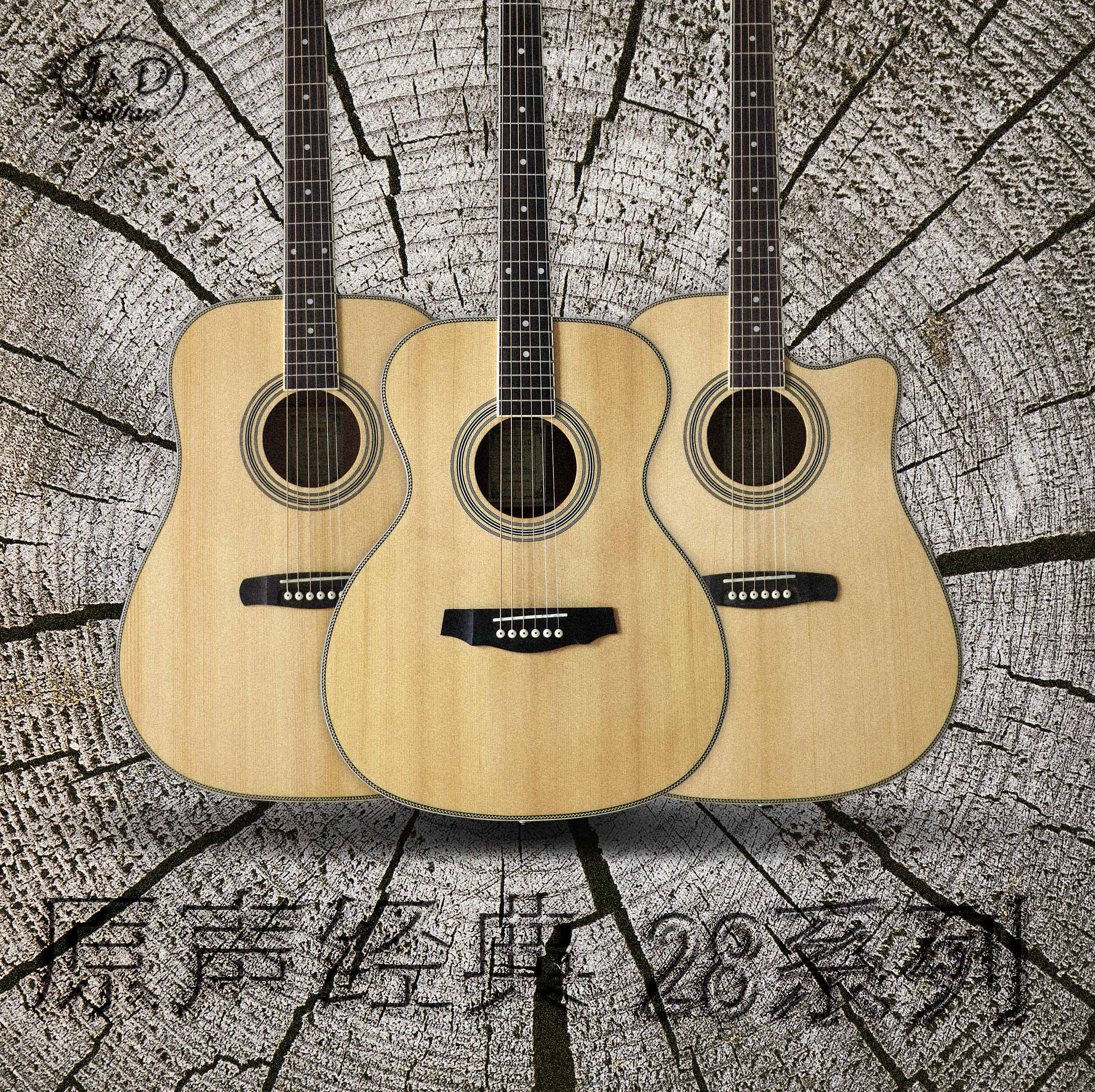 吉他 木吉他  面单吉他 j&d guitars 民谣吉他  专业吉他