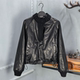 外套时尚 真皮皮衣女立领休闲宽松夹克短款 棒球服 新款 2026春季