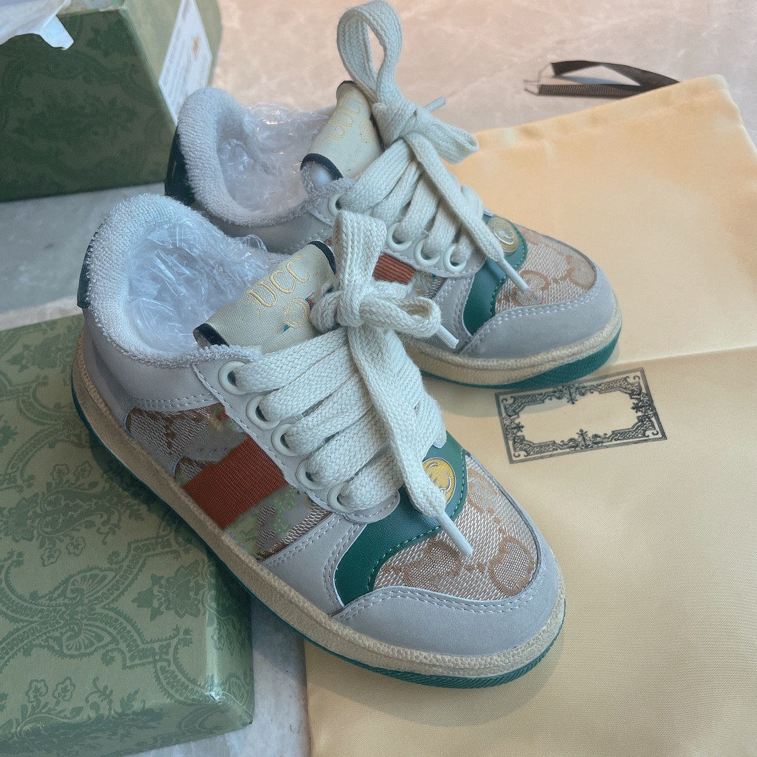 儿童运动休闲脏脏鞋经典复古老花配色板鞋男女童舒适百搭潮鞋子