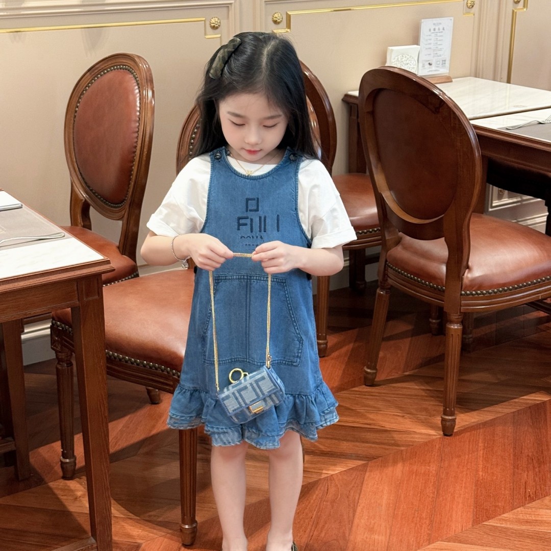 26春夏新品女童牛仔背心裙单穿叠穿套装韩版荷叶边两件套时尚裙子,童装/婴儿装/亲子装,儿童牛仔裙,淘宝优惠券,粉丝福利购,淘宝优惠卷