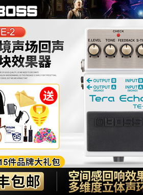 BOSS TE-2 Tera Echo 电吉他贝斯司环境声场空间回响单块效果器
