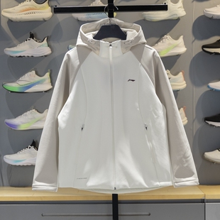 李宁女子加绒运动风衣2025冬季 防泼水立体裁剪宽松外套AFDVB70