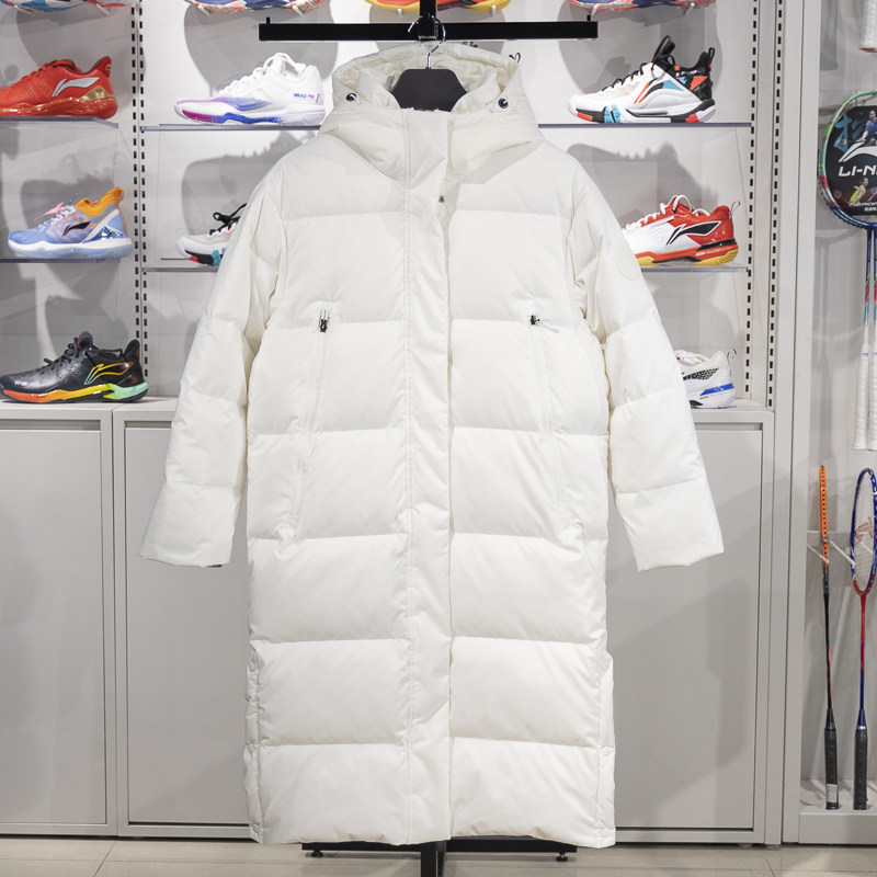 李宁长款羽绒服女子2024冬季健身系列防泼水80%鸭绒外套AYMU110,运动服/休闲服装,运动羽绒服,淘宝优惠券,粉丝福利购,淘宝优惠卷