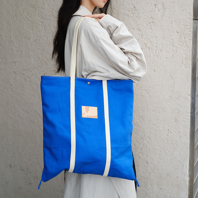 TetoReve刺叙两用帆布托特包