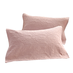 纯棉纱布枕巾一对装纯色日式简约浮雕枕头巾学生成人情侣欧式枕巾