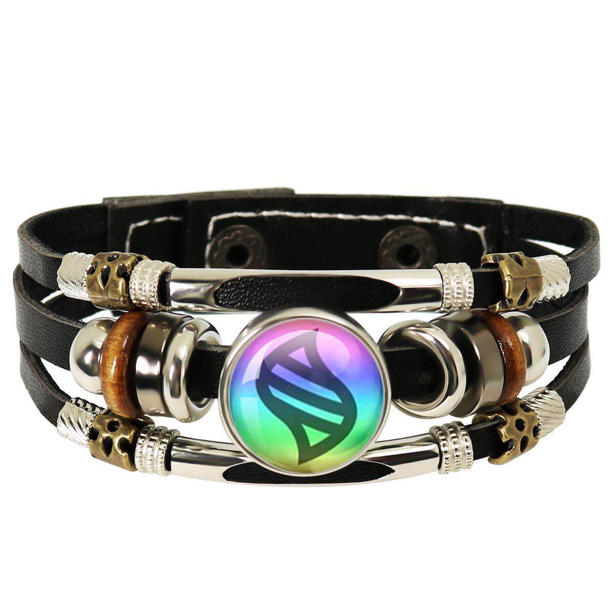 口袋妖怪皮革手链男女时光宝石精灵宝可梦编织手饰品手环手链