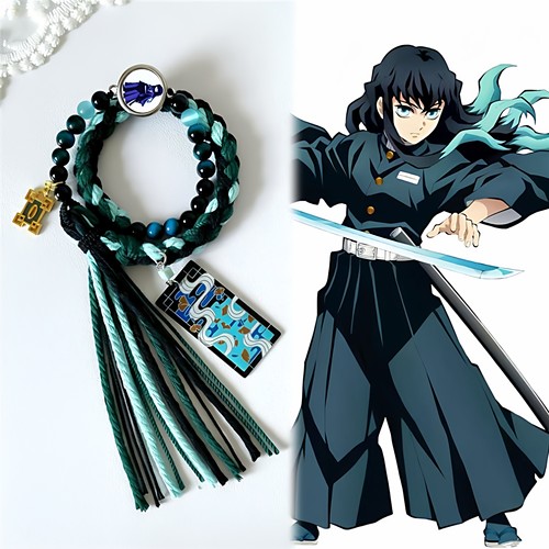 日漫时透无一郎鬼灭之刃周边霞柱同人印象手链可调节长度手绳手环