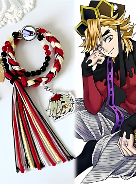 动漫童磨鬼灭之刃上弦之贰同人印象手链可调节长度手绳手环