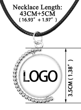 口袋妖怪项链男女时光宝石精灵宝可梦双面旋转合金皮绳项饰品