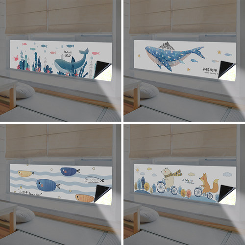 可定制窗贴防走光膜卡通窗花纸玻璃贴防晒隔热膜横向遮光贴膜