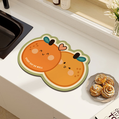 家用厨房台面沥水垫硅藻泥吸水垫