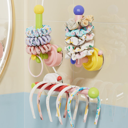 吸盘发圈发夹发箍收纳神器