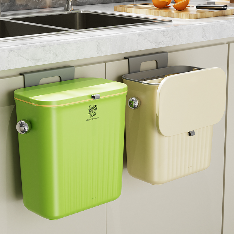 厨房垃圾桶壁挂式免弯腰厨余专用