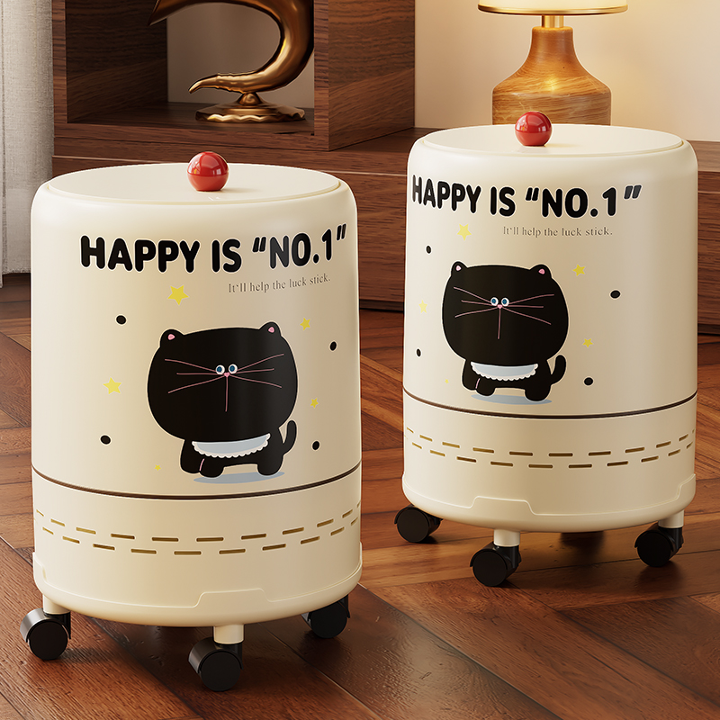 垃圾桶家用带盖客厅宿舍可移动