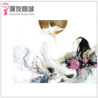 Free shipping for comic fans: Anemone He He Wu ENO. The 10th Edition of the classic ancient-style painting collection, revised and bound, hand-drawn ancient-style ink-wash painting book illustration collection, Book Ink Stream Flower Bone Bird thumbnail 4