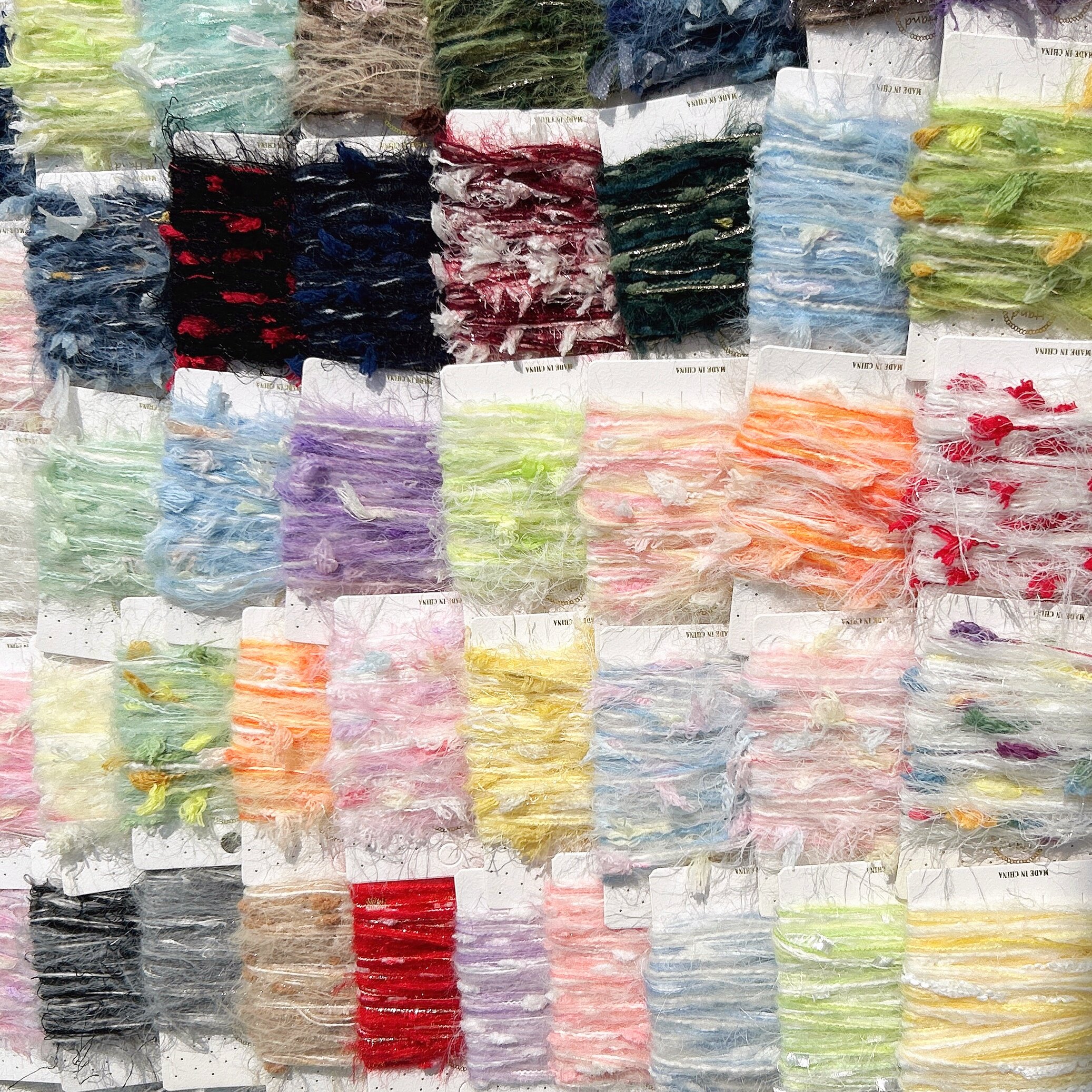 20款3米长毛手混线分装福袋小样手编咕卡发圈编织特色毛线DIY手工