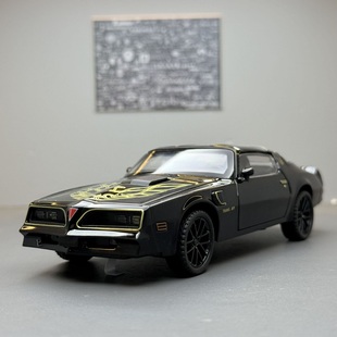 仿真庞蒂亚克火鸟合金汽车模型4开门声光回力减震跑车玩具车摆件