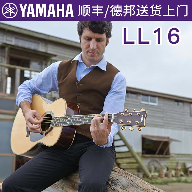 YAMAHA雅马哈LL16吉他加振吉它全单民谣单板电箱吉他演奏ARE