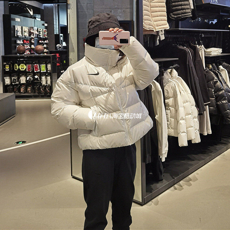 NIKE耐克Therma女子冬季新款立领防风短夹克外套保暖羽绒服DH4080,运动服/休闲服装,运动羽绒服,淘宝优惠券,粉丝福利购,淘宝优惠卷