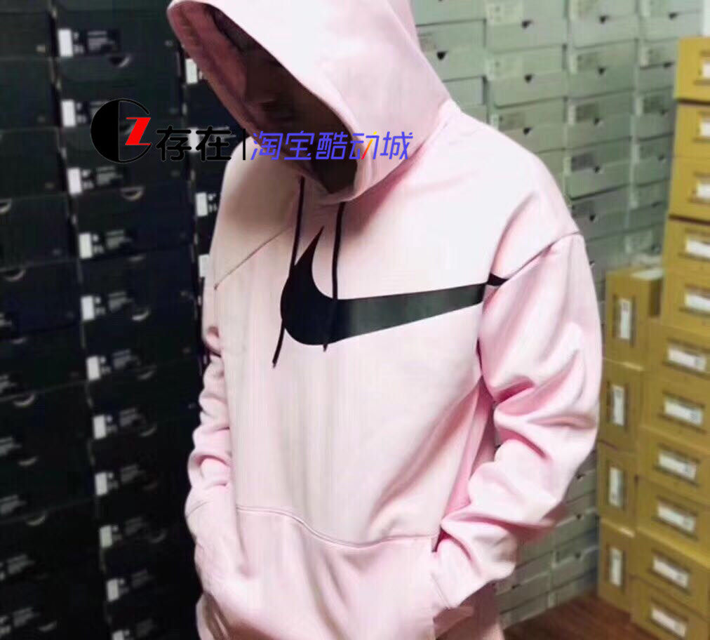 Nike 耐克 男新款黑白粉大钩子连帽套头衫运动卫衣AJ9264-010-663|msdalam kategori sukan/pakaian kasual, sweater sukan/pullover - dari Buy2taobao.com untuk memberikan perkhidmatan ejen Taobao profesional membeli