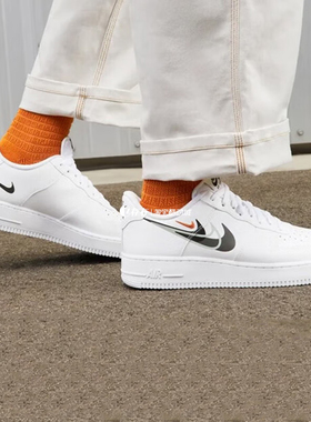 Nike耐克AF1空军一号黑白白绿低帮经典休闲运动板鞋FN7807 HF4864