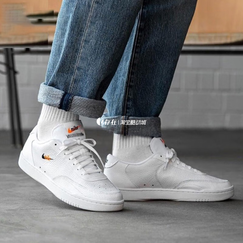 Nike/耐克 Court Vintage PRM女子低帮运动白色休闲鞋 CW1067-100
