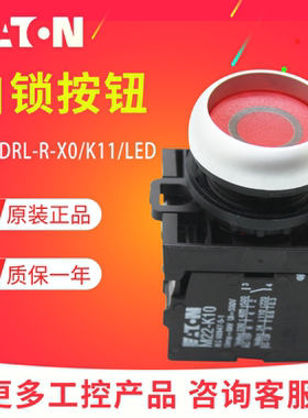 伊顿穆勒带灯自锁按钮M22-DRL-（R W）-X0 （G W）-X1/K11/LED