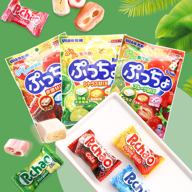 悠哈普超软糖味觉糖uha水果糖果汁夹心独立包装儿童新年礼物零食